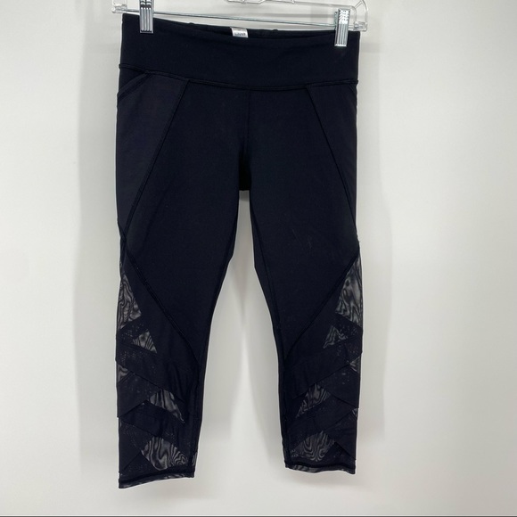 Ivivva by Lululemon Girls cropped Leggings with Mesh Detail - Picture 1 of 6